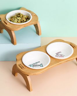 Ceramics Pet Food Feeder with Stand