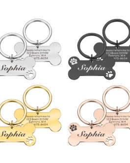 Customizable Pet Collar Address Tags with Engraving