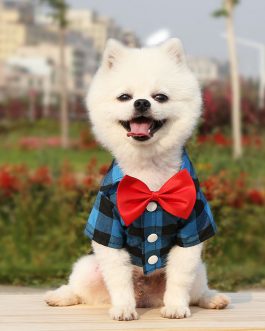 Gentleman Plaid Dog Soft Shirt