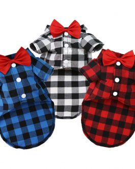 Gentleman Plaid Dog Soft Shirt