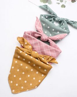 Pet Bandanas Plaid Dots Style