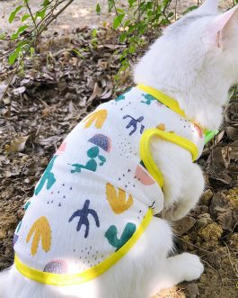 Cute Cartoon Print Summer Cat Vest